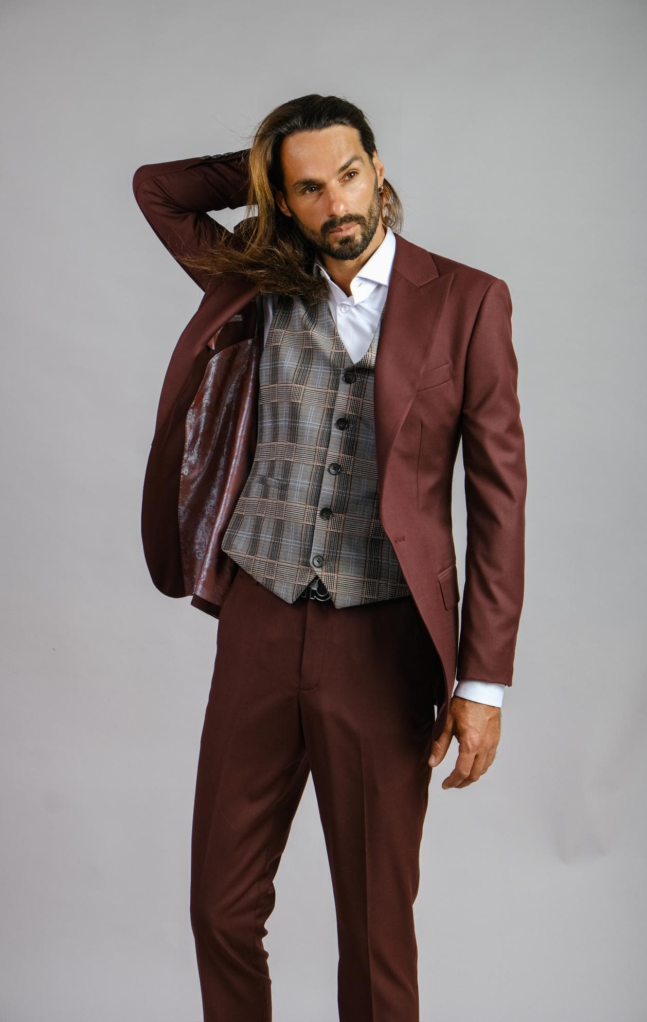 JACKET LEN Ý MÀU ĐỎ ĐÔ
