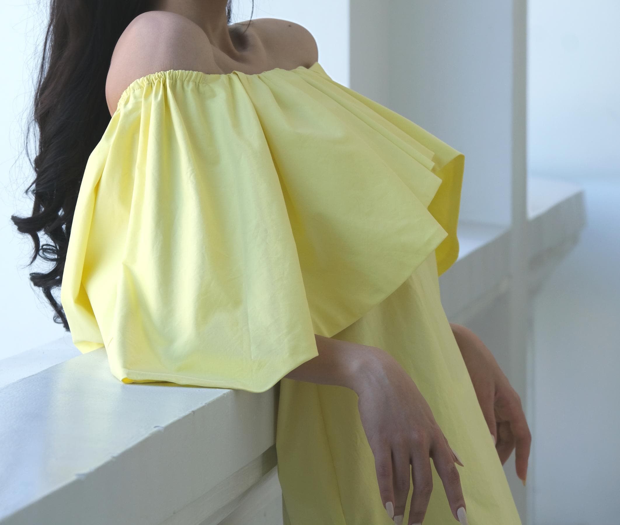 ĐẦM COTTON TRỄ VAI