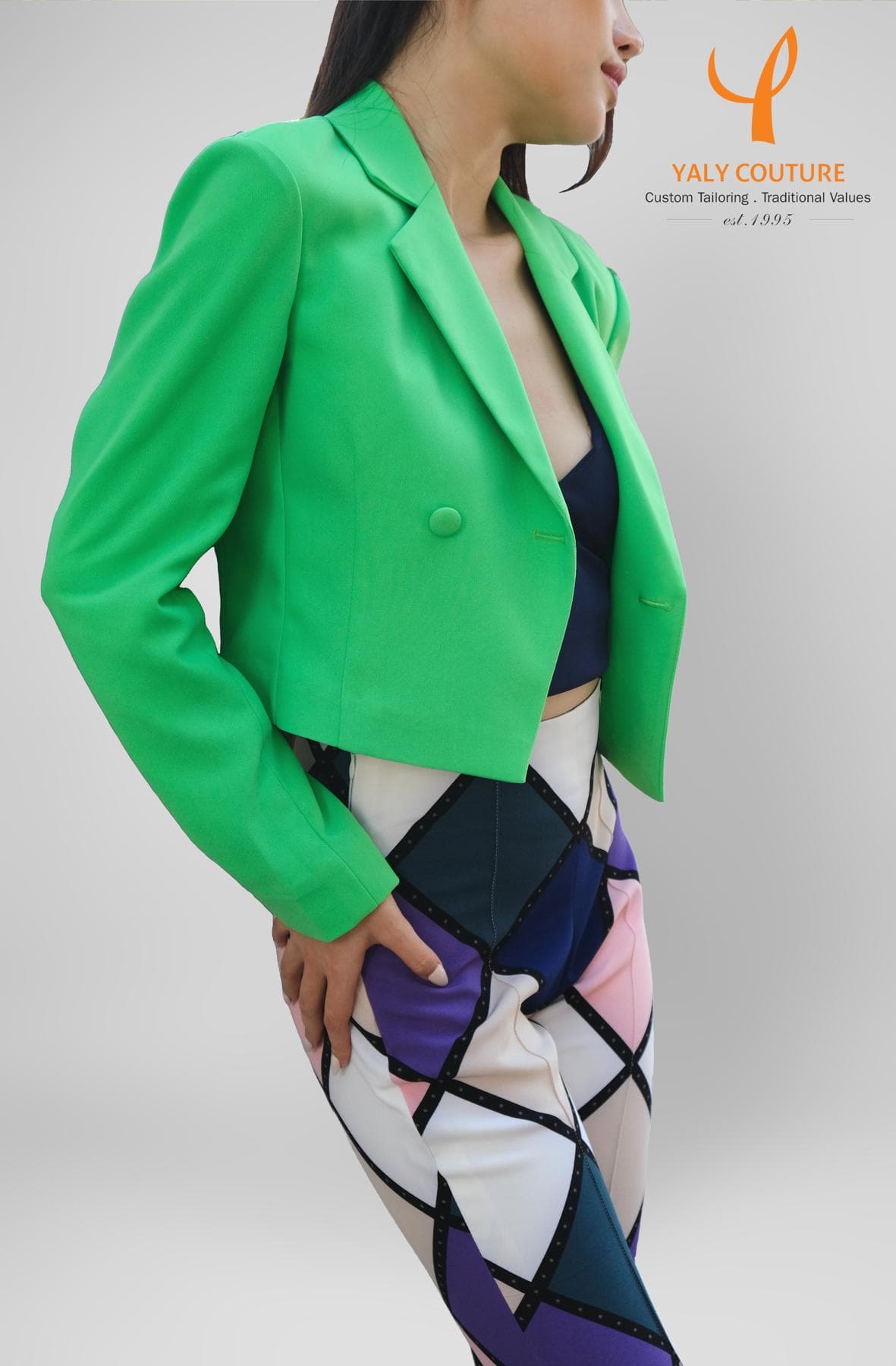ÁO JACKET NGẮN XANH NEON