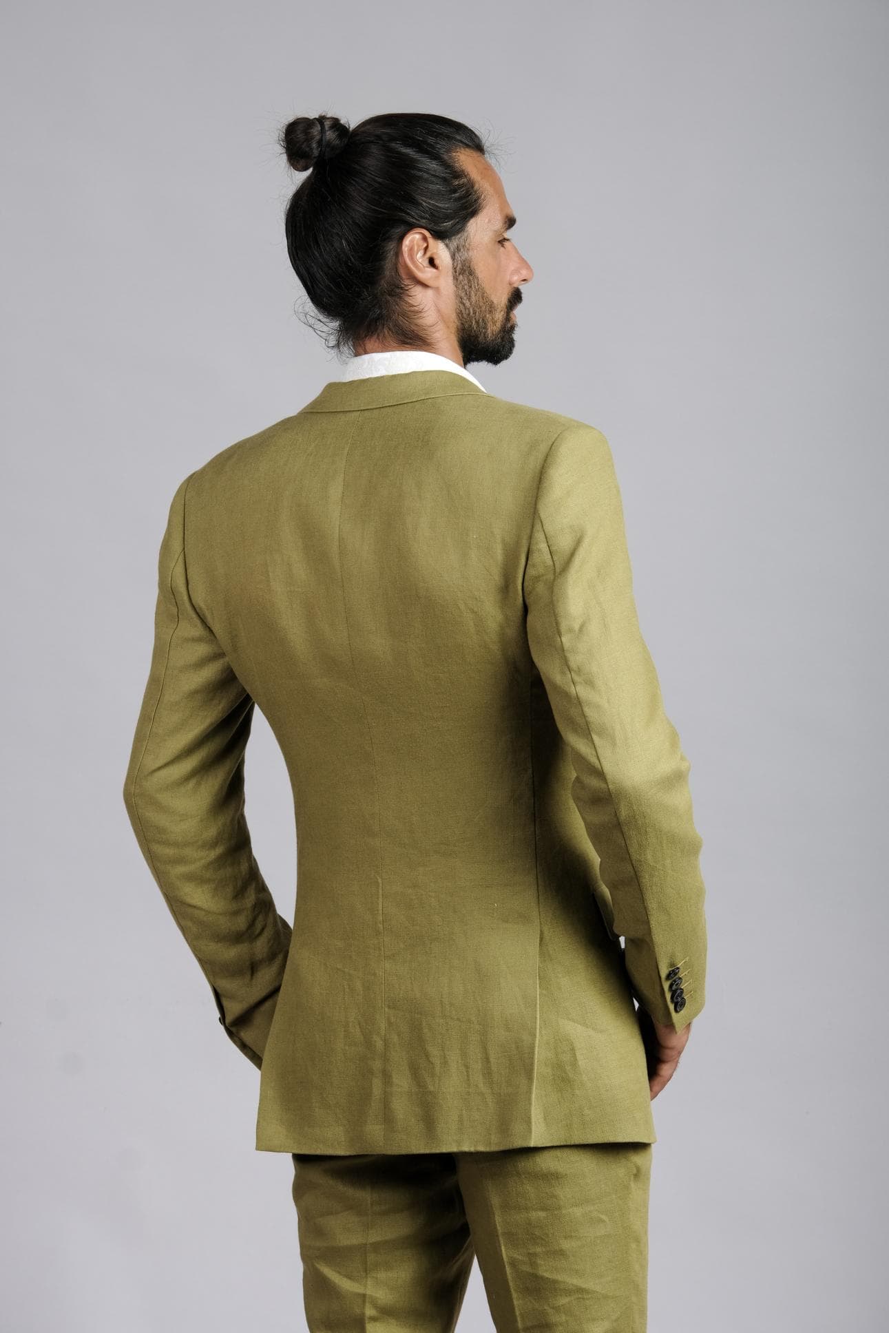 JACKET LINEN MÀU Ô LIU SLIM-FIT