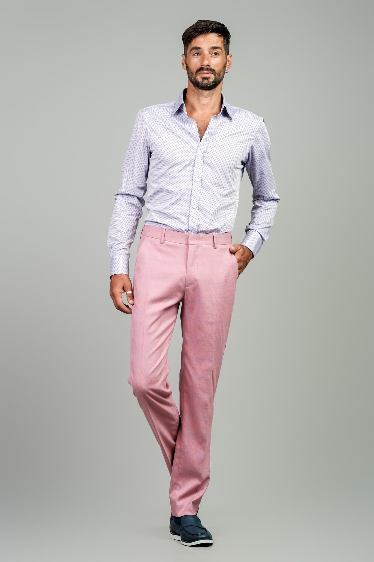 SƠ MI COTTON HỌA TIẾT CHẤM BI