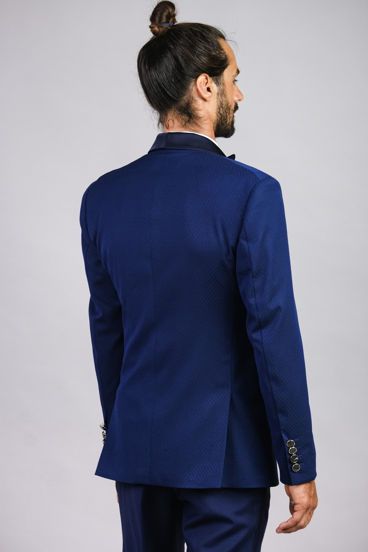  JACKET TUXEDO XANH CỔ BAU SAM