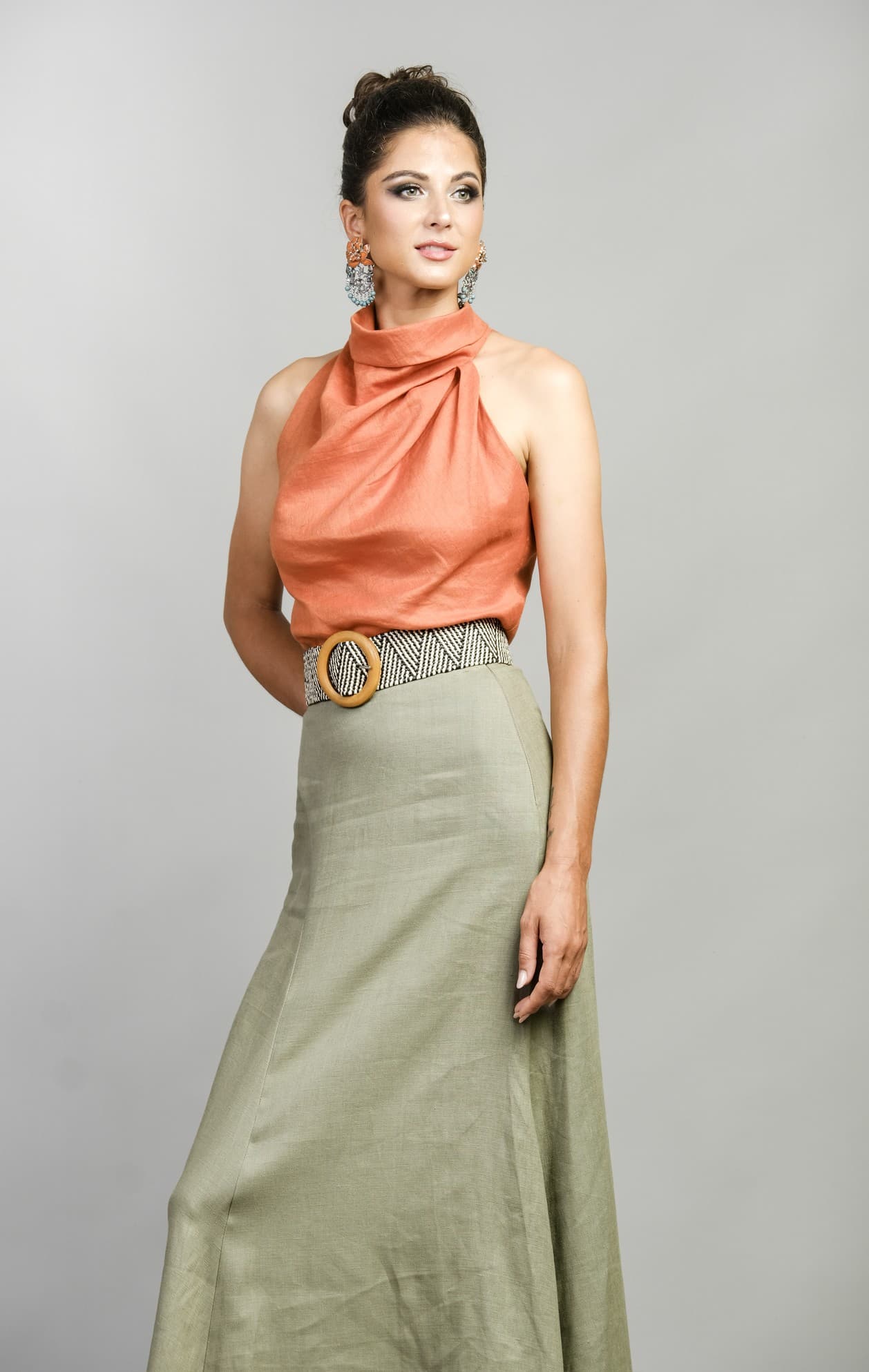 ÁO LINEN XẾP 1 BÊN VAI THANH LỊCH