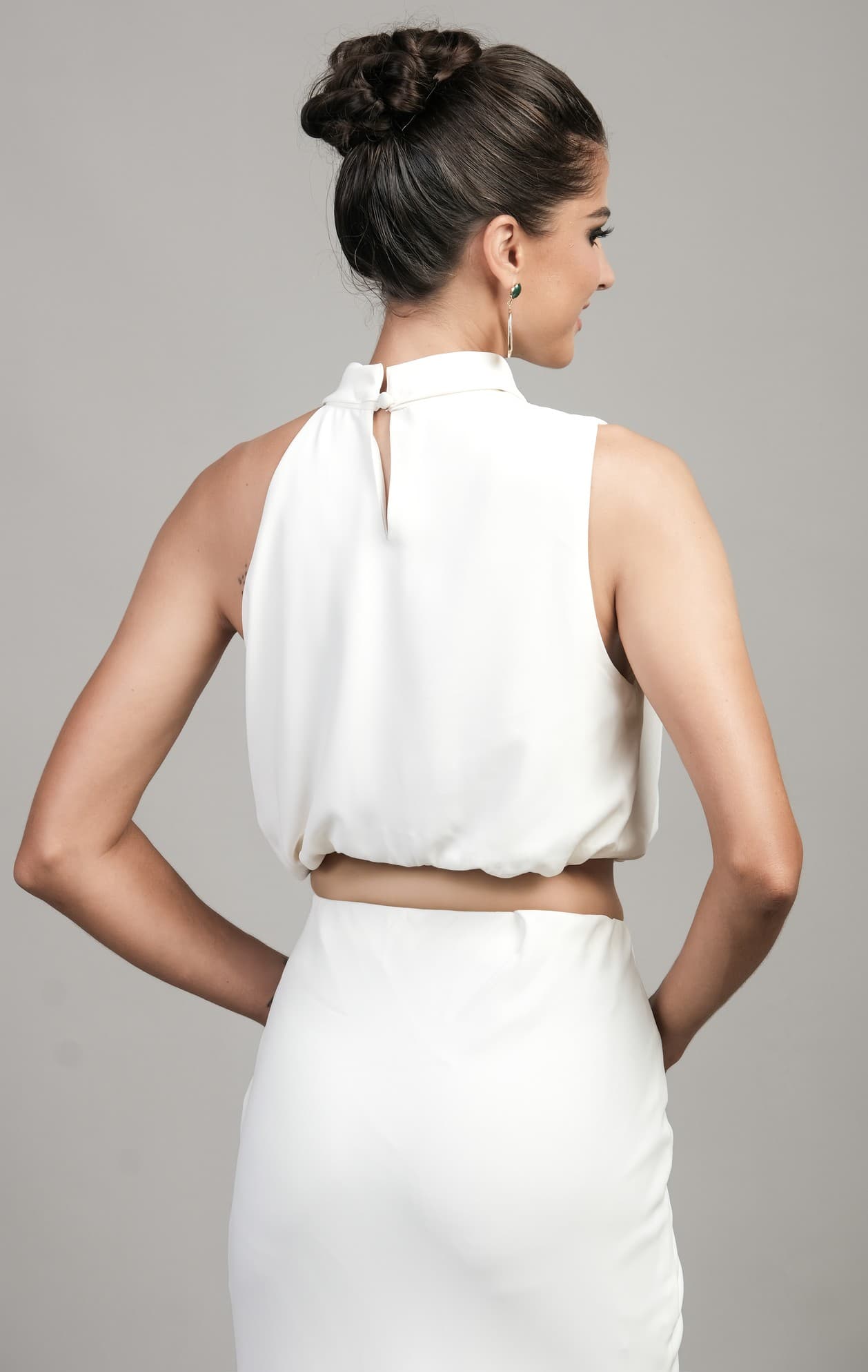 ÁO TOP XẾP RŨ 1 BÊN DÁNG NGẮN