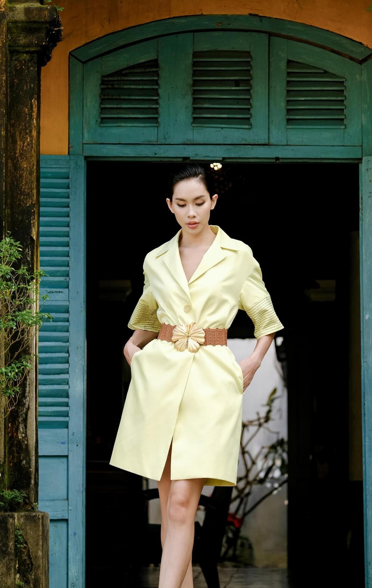 ĐẦM JACKET TAY CHẦN CHỈ NỔI
