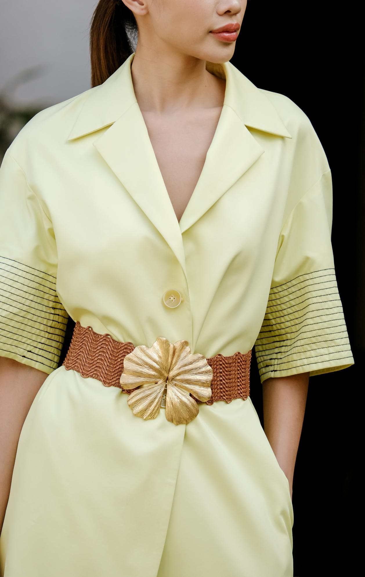 ĐẦM JACKET TAY CHẦN CHỈ NỔI