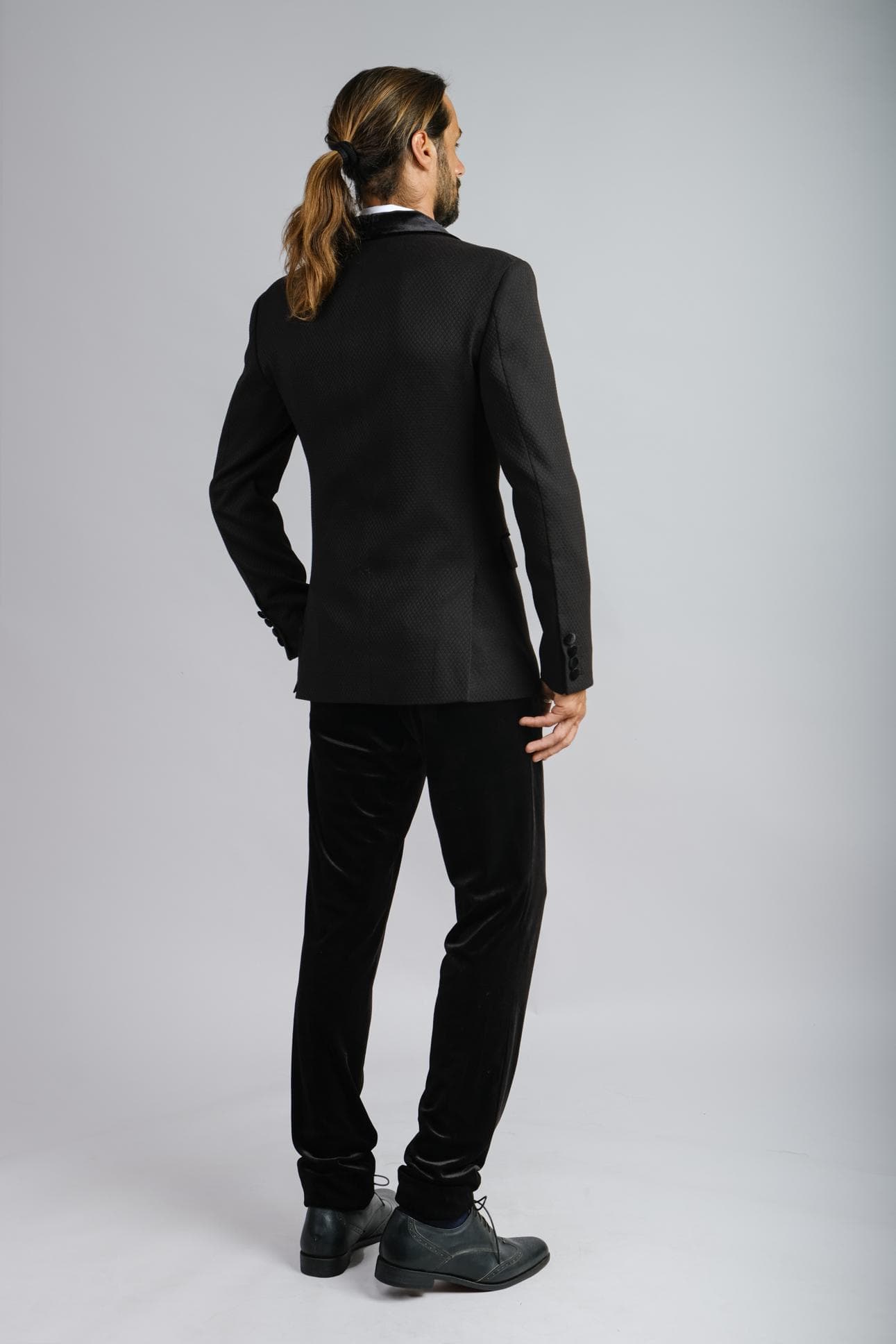 LUXURIOUS BLACK VELVET TROUSERS