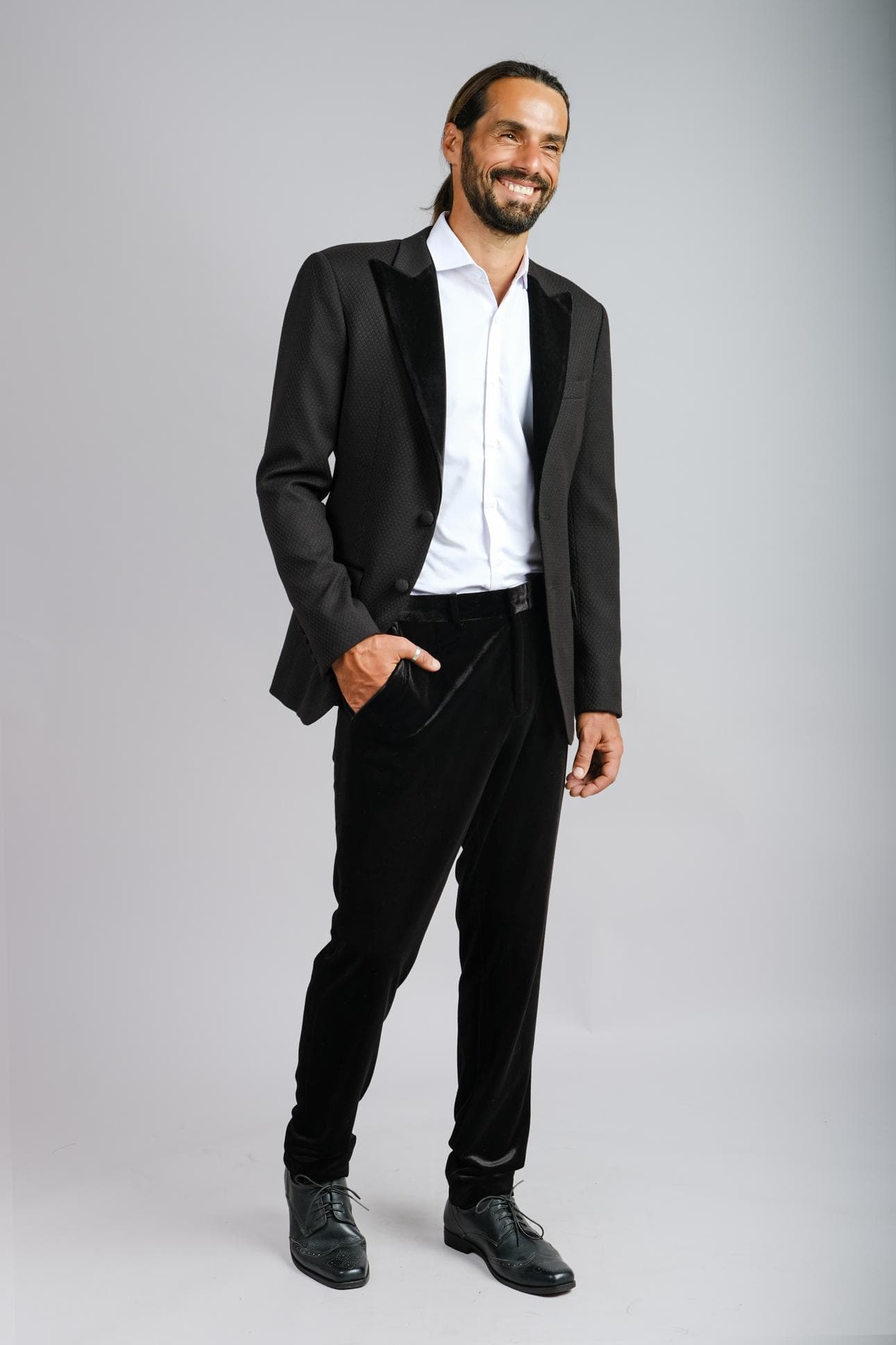 LUXURIOUS BLACK VELVET TROUSERS