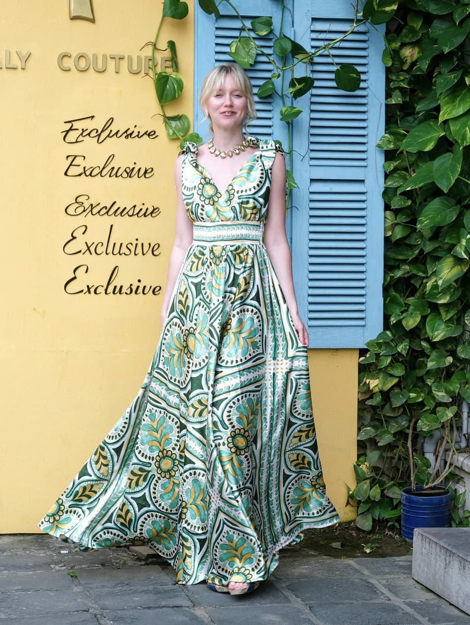 EMERALD BLOOM DRESS