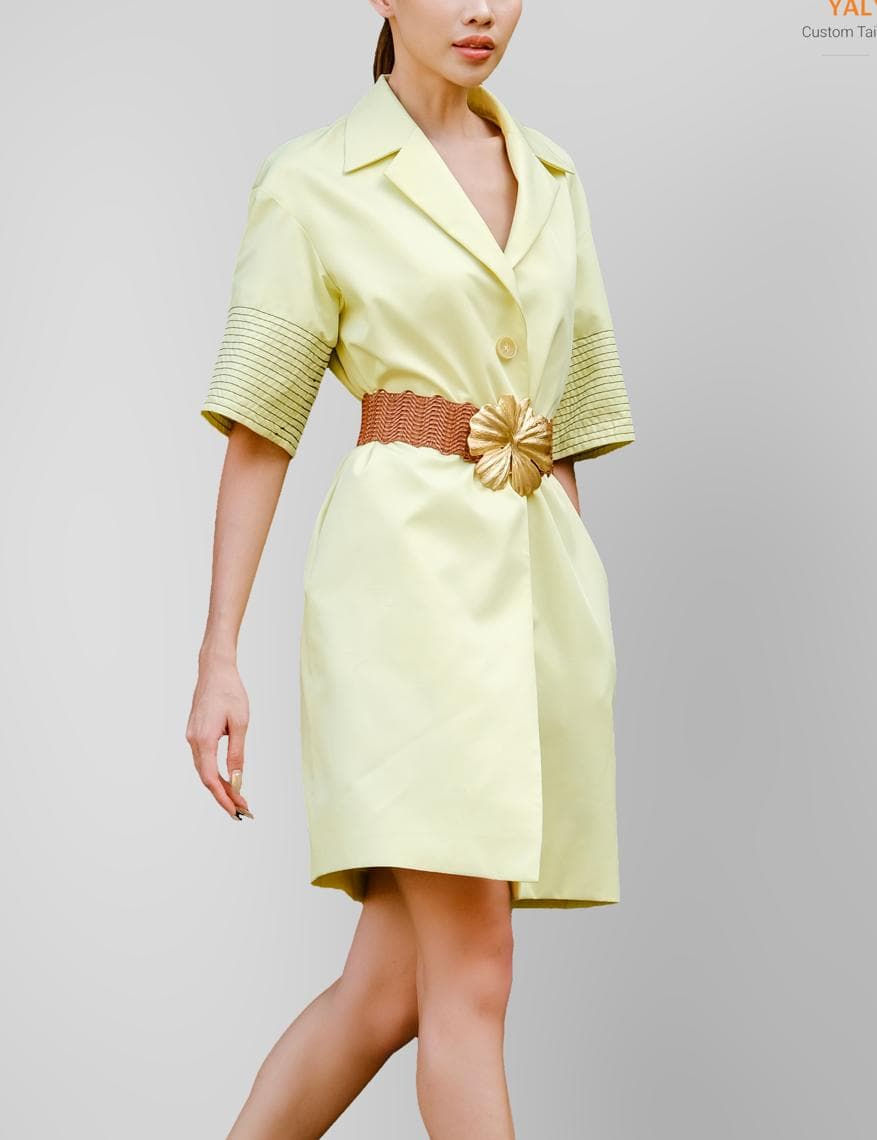 ĐẦM JACKET TAY CHẦN CHỈ NỔI