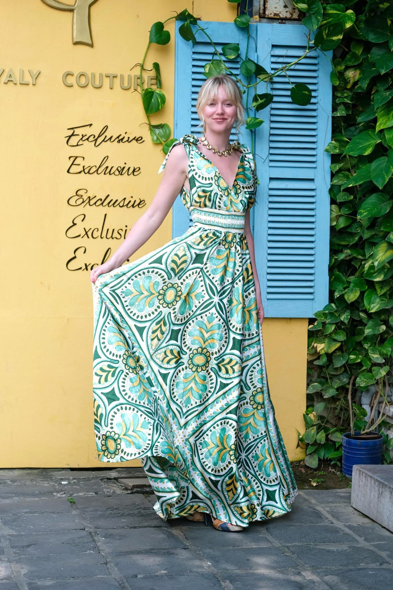 EMERALD BLOOM DRESS